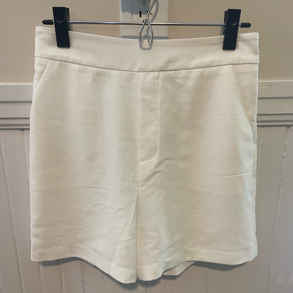 Skies Are Blue High Waist White Shorts